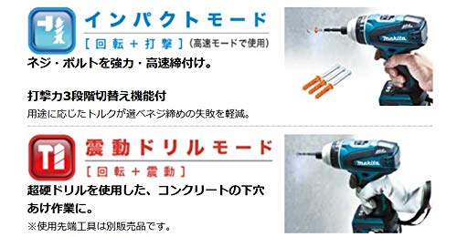 マキタ 充電式4モードインパクトドライバ 14.4V 最大締付トルク145N・m 黒 6.0Ah （本体・バッテリ×2・充電器・ケース付）