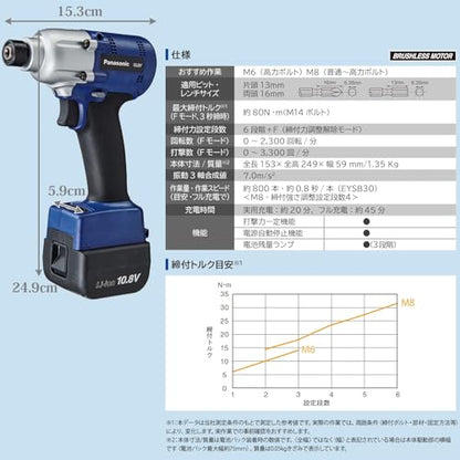 Panasonic 10.8V充電インパクトドライバー