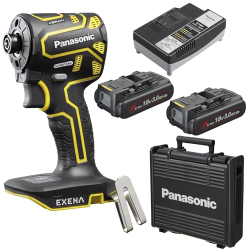 EXENA 充電インパクトドライバー 18V3.0Ah電池セット品 黄