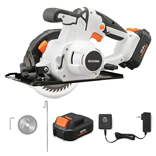 IRIS 517097 充電式丸のこ 10.8V JSC125 ホワイト