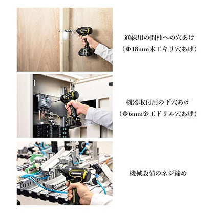 EXENA 充電ドリルドライバー ビットタイプ（赤）（電池セット品）