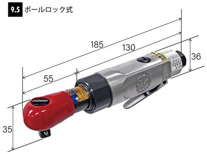 SP サイレンサー付9.5mm角エアーラチェットレンチ