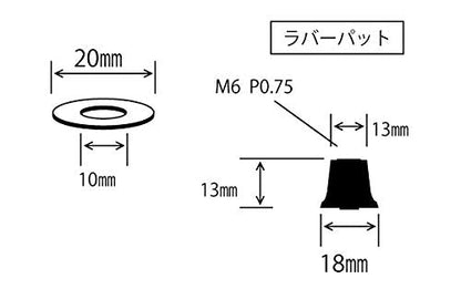 UHT ポリパーφ20#60 ラバーパット1個付 （150枚入）