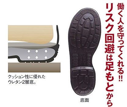 シモン　２層ウレタン耐滑・軽量安全靴“７５１１黒”