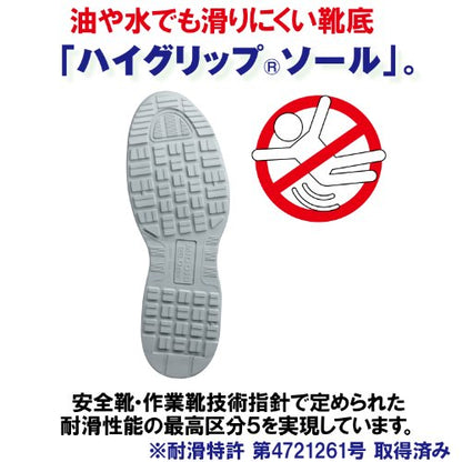 ミドリ安全　静電耐滑ワイド樹脂先芯スニーカーネイビー