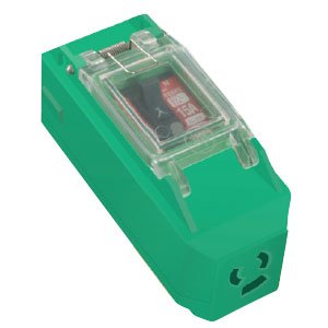 NICHIDO プラグインポッキンブレーカ 過負荷漏電保護兼用（15A／6mA感度） 抜止コンセント付
