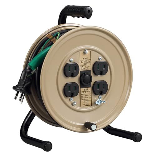 ハタヤ 温度センサー付コードリール単相100V10M アース付