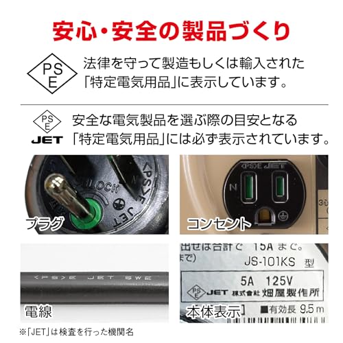 ハタヤ 温度センサー付コードリール単相100V10M アース付