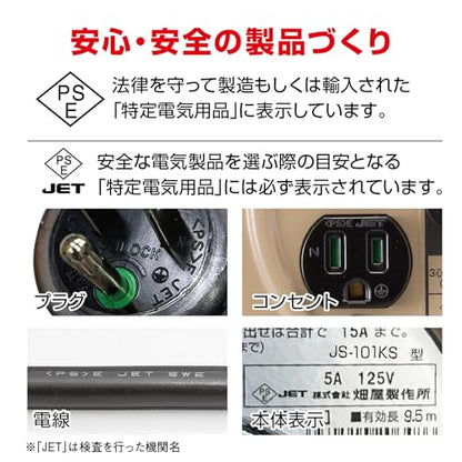 ハタヤ 温度センサー付コードリール単相100V10M アース付