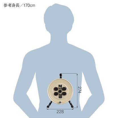 ハタヤ 温度センサー付コードリール単相100V10M