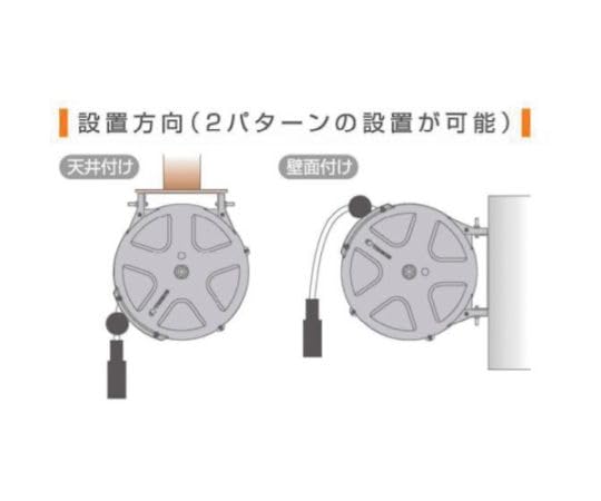 TRIENS コードリール100V 10m 充電式作業灯付き