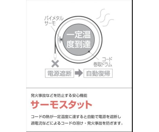 TRIENS コードリール100V 10m 充電式作業灯付き