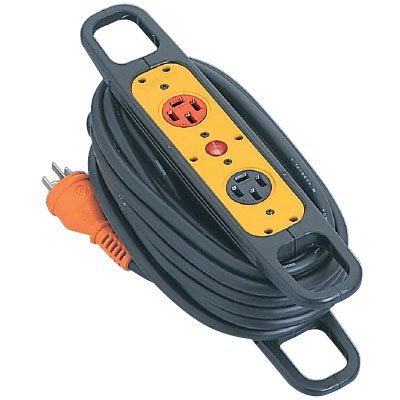 NICHIDO ハンドリール 三相200V動力用 4芯×10m 黒 アース付