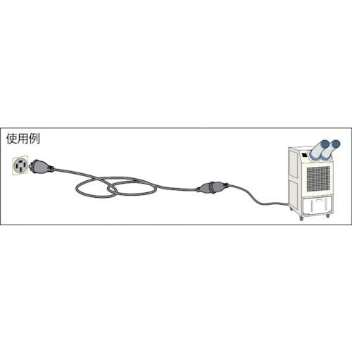NICHIDO 防雨延長コード 三相200V 10m
