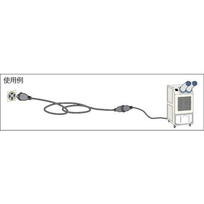 NICHIDO 防雨延長コード 三相200V 10m