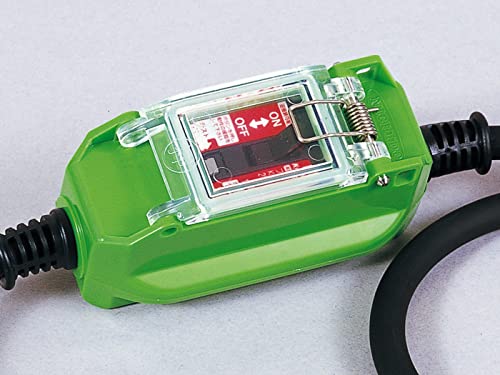 NICHIDO 防雨型ポッキン延長ブレーカ 100V 過負荷漏電しゃ断器付 1m