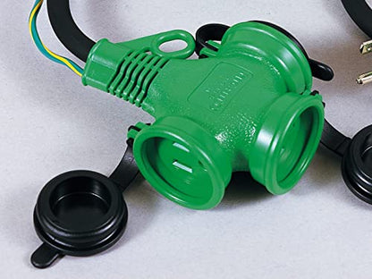 NICHIDO 防雨型ポッキン延長ブレーカ 100V 過負荷漏電しゃ断器付 1m