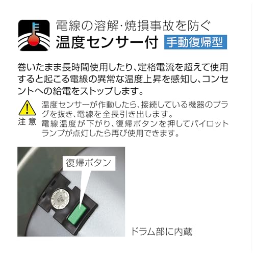 ハタヤ スーパーサンデーリール 単相100V 30m 温度センサー付
