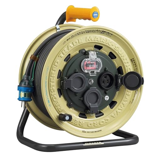 ハタヤ 屋外用 サンタイガーレインボーリール 単相100V 30m アース・ブレーカー付