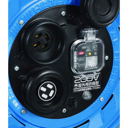 ハタヤ 三相200V型屋外用コードリール 20m アース・ブレーカー付