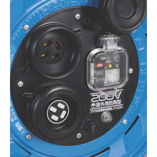 ハタヤ 三相200V型屋外用コードリール 30m アース・ブレーカー付