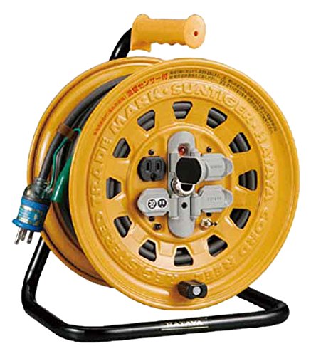 ハタヤ 温度センサー付コードリール 単相100V 20m アース・ブレーカー付