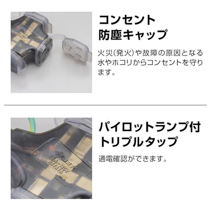 ハタヤ 2P接地付延長コード 10m アースグリーン