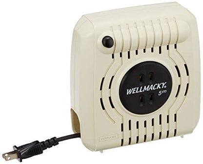 ハタヤ ウェルマッキー 単相100V 5m 自動巻 アイボリー