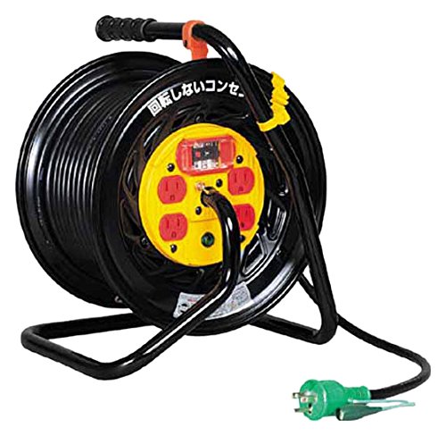NICHIDO 電工ドラム マジックリール 過負荷漏電保護兼用ブレーカ付 30m