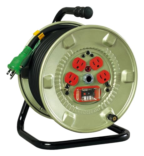 NICHIDO 電工ドラム 100V 過負荷漏電保護兼用ブレーカー付 20m