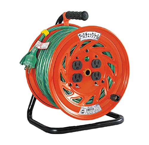 NICHIDO 特殊機能付電工ドラム アースチェックリール アース付 30m