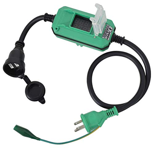 NICHIDO 電工ドラム デジタルドラム ボックスタイプ 電圧電流メーター付 アース付 0.9m