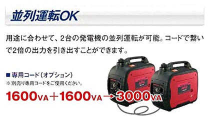 MEIHO 防音型インバータガソリン発電機HPG−1600I2