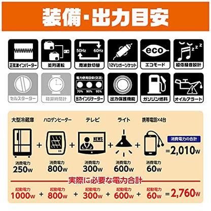工進 防音型インバーター発電機
