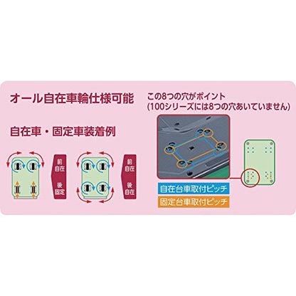 TRUSCO プレス製台車 ドンキーカート 固定式1225X775