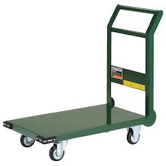 TRUSCO 鋼鉄製運搬車 800X450 Φ100プレス車 緑