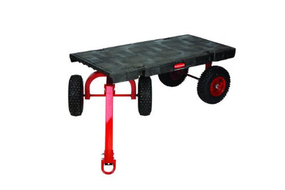 ラバーメイド 樹脂製運搬車 ホイールワゴントラック 空気タイヤ 長さ1427×幅615×高さ445mm ハンドル高さ891mm 均等荷重907kg