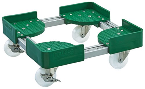 TRUSCO 伸縮式コンテナ台車 内寸300−400X600−700 ストッパー付