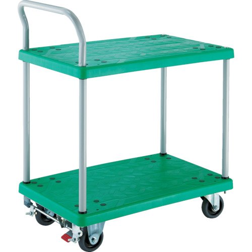 TRUSCO 樹脂製平台車 グランカート 4輪自在リングストッパー付 均等荷重200kg