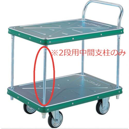 TRUSCO 樹脂製平台車  ルートバン2段用中間支柱