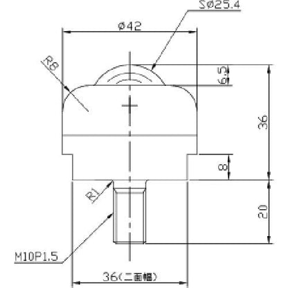 プレインベア ボールキャスター プレインベア 上下兼用 ボルトタイプ スチール製 PV120B 許容荷重200kg
