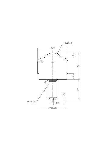 プレインベア ボールキャスター プレインベア 上下兼用 ボルトタイプ スチール製 PV50B 許容荷重110kg