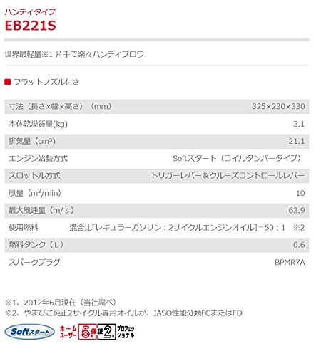 新ダイワ エンジンブロワ ハンディタイプ 21.1ml