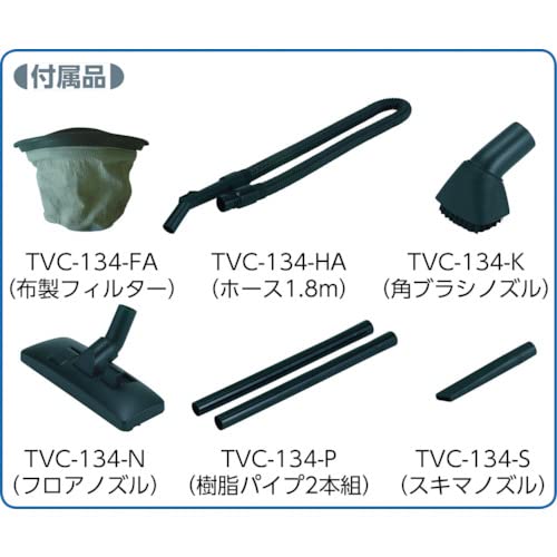 TRUSCO 業務掃除機 乾湿両用クリーナーTVC134A用布製フィルター バン