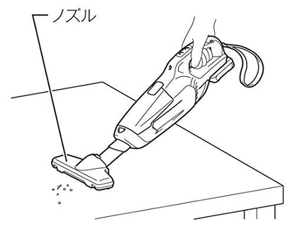 マキタ 充電式クリーナ 10.8V 紙パック式 ワンタッチスイッチ ホワイト （本体・バッテリ・充電器付）