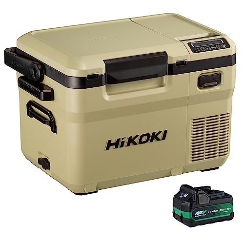 HiKOKI 18V−14.4V コードレス冷温庫コンパクトサイズ10.5L サンドベージュ マルチボルトセット品