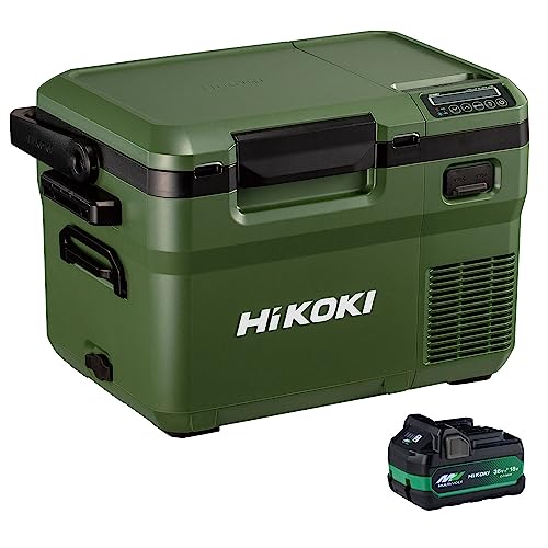 HiKOKI 18V−14.4V コードレス冷温庫コンパクトサイズ10.5L フォレストグリーン マルチボルトセット品