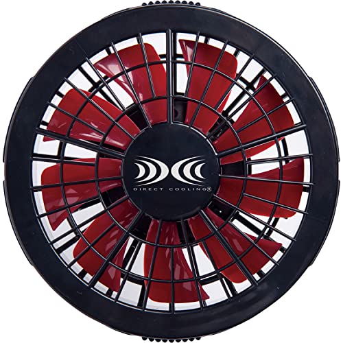 ジーベック ワンタッチファン単体2個（クロ×アカ）FAN2200R−999−888