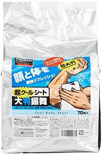 TRUSCO クールボディシート 大判振舞 詰替70枚