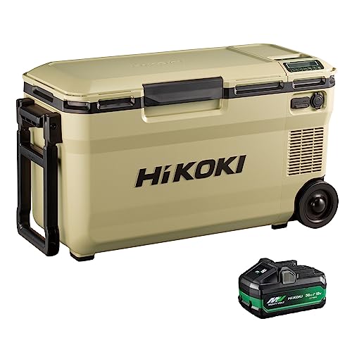 HiKOKI 18V−14.4V コードレス冷温庫 超大容量サイズ36L サンドベージュ マルチボルトセット品